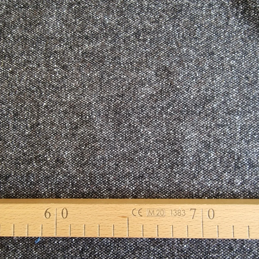oblekovka tweed, vlna/hedvábí, tmavá hnědá