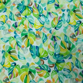 bavlněný twill, vzor monstera