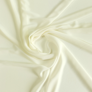 hedvábí, crepe georgette, ivory